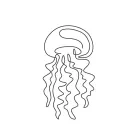 jellyfish cnidaria one line image