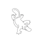 "One Line Platypus Art: A Simplified Approach to Capturing Wildlife Uniqueness"