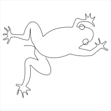 Beginner One-Line Frog Drawing: Practice Drawing with No Erasing Needed