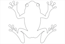 Draw a Frog with a Single Line to Practice Shape Simplification
