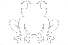 One-Line Frog Drawing for Practicing Symmetry and Basic Animal Forms
