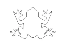 Quick and Simple Frog Drawing Using One Line for Daily Art Practice