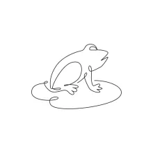 One-Line Happy Frog Drawing to Build Positive Drawing Habits
