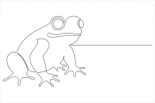 Learn to Draw a Frog Using One Line: Improve Focus with Easy Animal Shapes