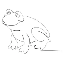 Side-Facing Frog Drawing in One Line to Improve Directional Drawing Skills