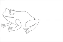 Practice Simple Animal Drawing with This One-Line Frog Art Idea