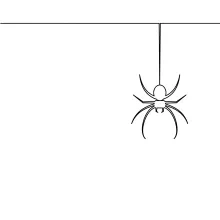 Spider one line simple wildlife drawing.