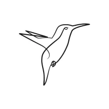 One-Line Drawing of a Perched Bird: Train Accuracy and Line Control Through Simplicity