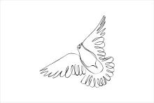 "Minimalist One-Line Bird Drawing: Capturing the Essence of Flight in Simple Art"