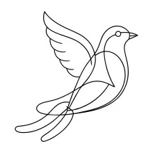 "One Line Flying Bird Art: A Simplified Approach to Capturing Motion in Drawing"