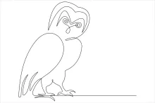 "One Line Owl Drawing: A Simple Approach to Capturing Iconic Bird Features"