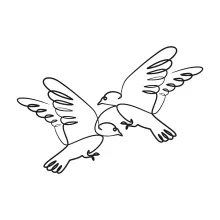 One-Line Drawing of a Bird Couple: Practice Symmetry and Relationship in Art