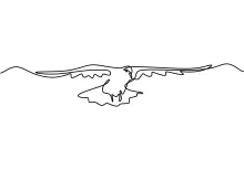 One Line Flying Pigeon Art: Study Wing Shape and Bird Form Simply