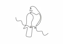 "One Line Dove Drawing: A Simple Art Style Representing Peace and Serenity"