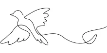 "One Line Flying Dove Art: A Simplified Approach to Expressive Motion"
