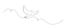 Dove One Line Drawing: Practice Peaceful Bird Shapes in a Calm, Simple Format