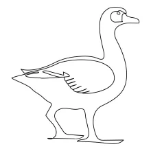"Minimalist Goose Drawing: One Line Art for Simplified Yet Expressive Illustrations"