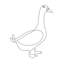 "One Line Goose Art: A Simple Way to Master Animal Silhouettes in Drawing"