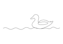One Line Duck Drawing: Learn to Sketch Simple Animal Shapes with Confidence
