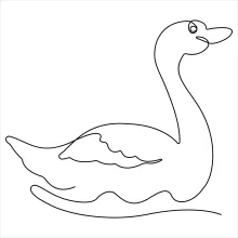 "Single-Line Pet Duck Drawing: A Straightforward Approach to Simple and Expressive Shapes"