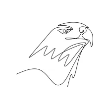 "One Line Drawing of an Eagle: A Bold Approach to Depicting Strength"