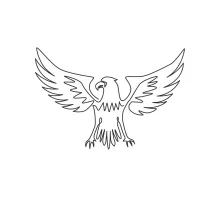 One Line Heroic Bird of Prey Drawing: Build Confidence with Bold Animal Shapes