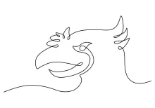 One-Line Eagle Drawing: Explore Bold Shapes and Focus with Majestic Bird Art