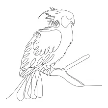 "One Line Eagle Drawing: A Simplified Study of Strength and Motion"