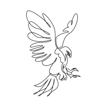 Easy One Line Eagle Drawing: Learn Bird Features Through Simple Animal Art