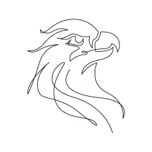 One Line Eagle Head Drawing: Learn Animal Features with a Clear and Focused Outline