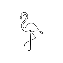 One Line Flamingo Drawing for Summer: Learn Light and Relaxing Art Skills