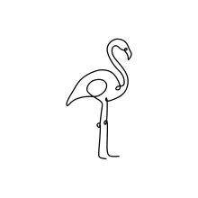 One Line Flamingo Drawing: Easy Animal Art for All Skill Levels