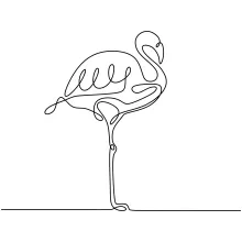 "One Line Flamingo Drawing: A Minimalist Approach to Elegance and Form"