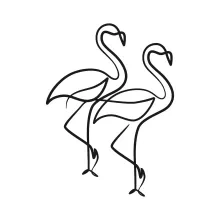 One-Line Flamingo Art: Strengthen Drawing Flow with an Easy-to-Follow Bird Shape