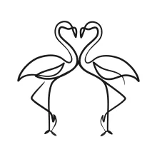 Easy One-Line Flamingo Drawing: Learn Balance and Body Structure with a Single Line