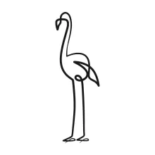 Beginner One-Line Flamingo Drawing: Build Skills in Curve and Height with Minimal Effort