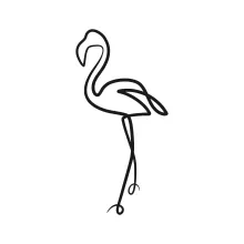 One-Line Flamingo Drawing: Practice Elegance and Proportion in Simple Bird Art