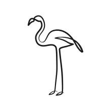 Easy Flamingo One-Line Drawing: Learn Animal Form Through Clean Line Art