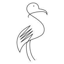 Practice Drawing a Flamingo with One Line to Build Focus and Drawing Ease