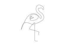 Easy Flamingo Drawing in One Line: A Clear and Fun Way to Learn Animal Shapes