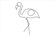 "One Line Flamingo Art: A Minimalist Approach to Elegant and Recognizable Shapes"