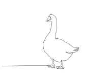 Goose One Line Drawing: Learn Animal Form with Simple Practice for All Ages