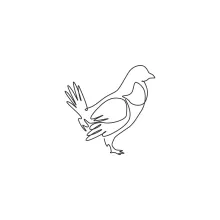 "One Line Grouse Drawing: A Minimalist Study of a Fast-Flushing Game Bird"