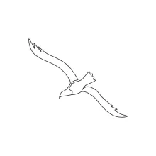 "Minimalist One Line Seagull Drawing: Capturing Coastal Majesty in Simple Art"