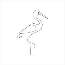 Learn to Draw a Flying Heron with One Line: Build Focus and Precision