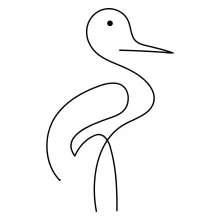 Learn to Draw a Heron with One Line to Practice Clarity and Form