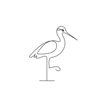 "Minimalist Heron Bird Art: A One Line Drawing Guide for Beginners"