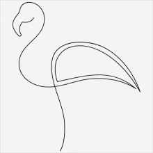 "Minimalist One-Line Flamingo Drawing: Capturing Elegance and Balance in Simple Art"