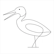 Learn to Draw a Standing Heron in One Line for Easy Nature Art Skills