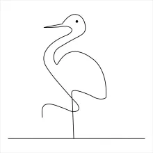 Master a Standing Heron with Simple Line Drawing for Everyday Creative Practice